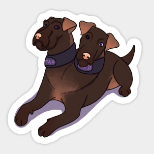 Max and Molly - Orthrus Two-Headed Dog :: Canines and Felines Sticker